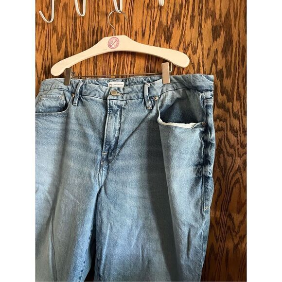 Good American Woman’s Jeans Distressed Bottoms Size 18 - Picture 3 of 12